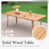 9-Piece Patio Outdoor Dining Table Chair Set, Rattan Furniture Set of 8 Rattan Chairs and 1 Acacia Wood Rectangular Table